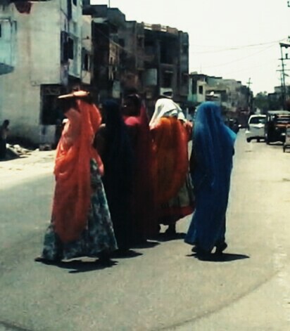 Tribal women on the roads of Bhilwara
